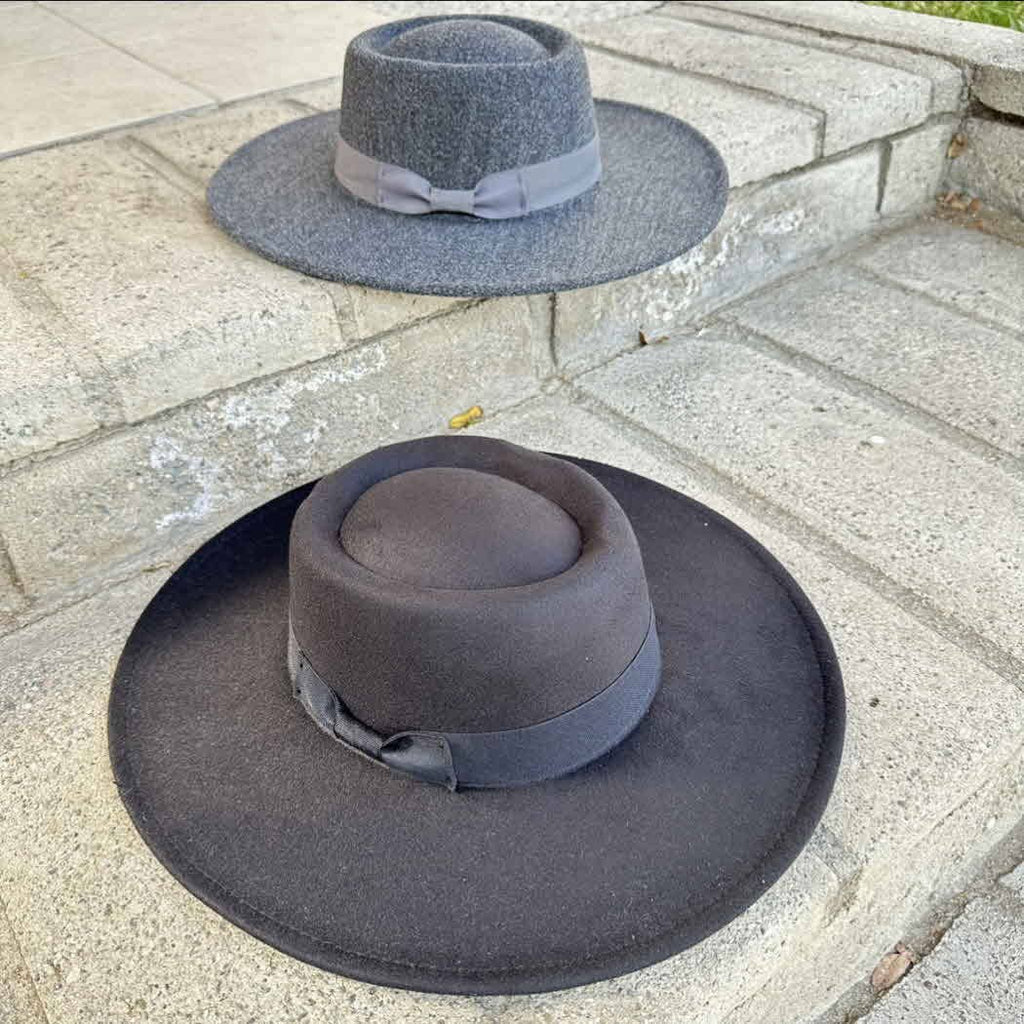 Structured Boater Wide Brim Hat