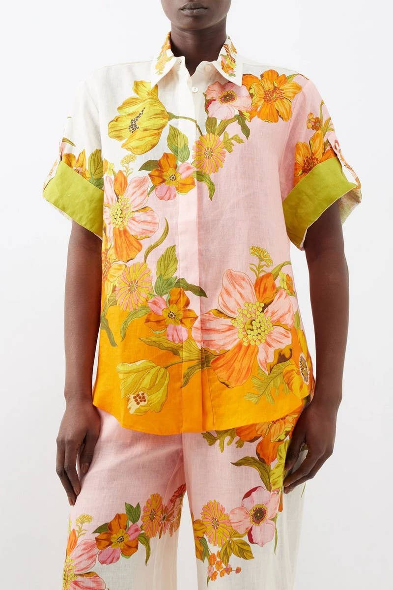 Casual Printed Shirt And Pants Set