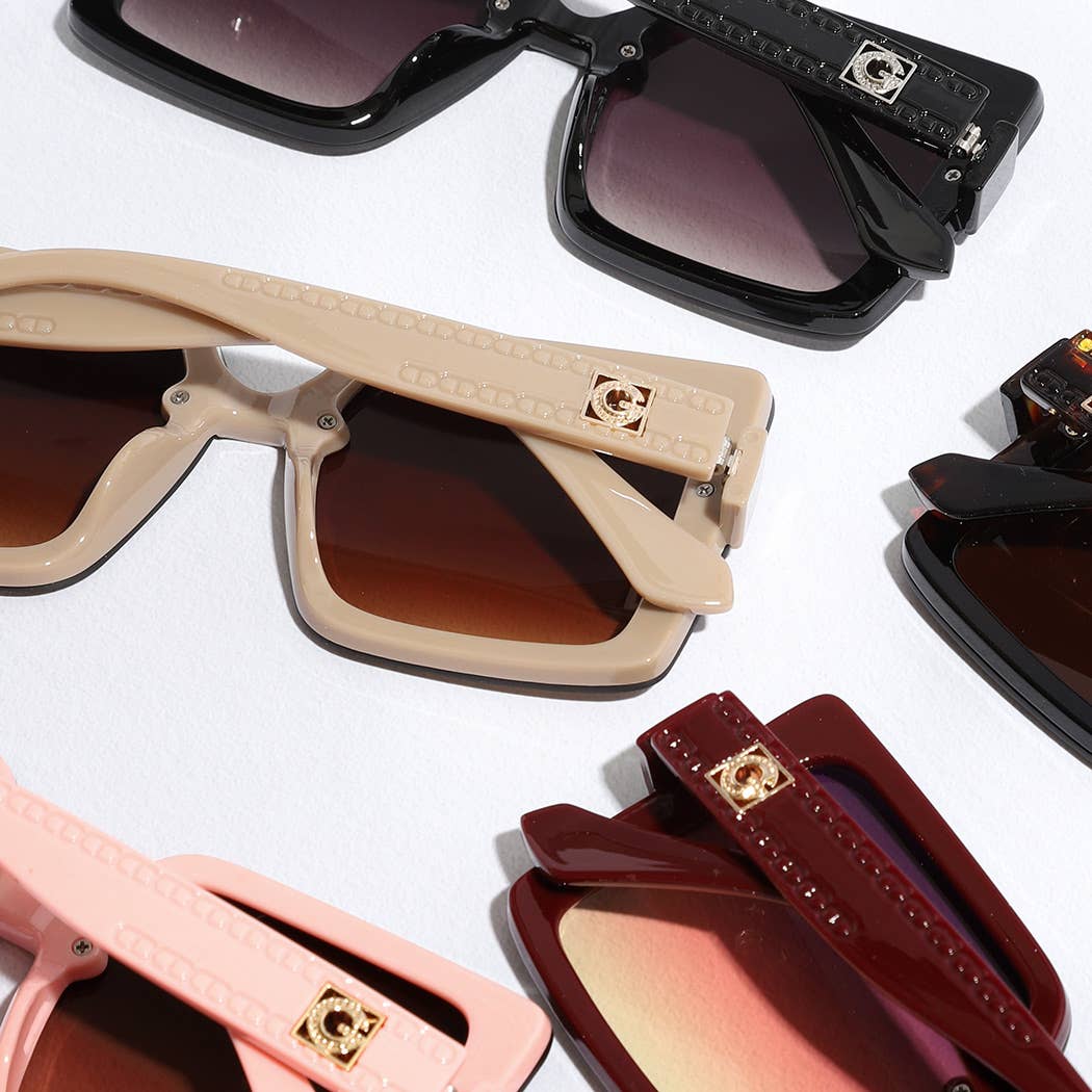 Square Shape Assorted Color Frame Sunglasses