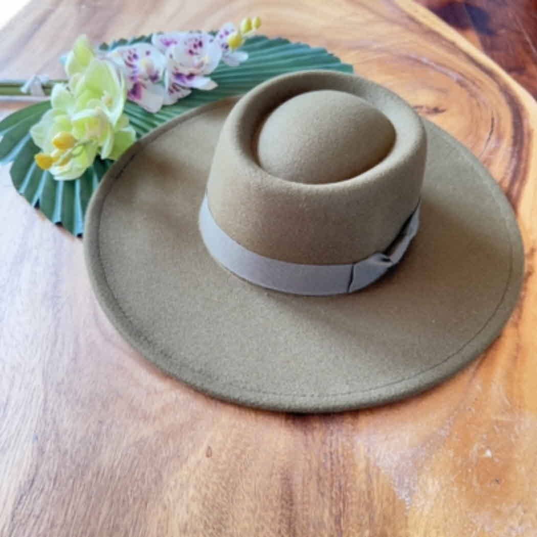 Structured Boater Wide Brim Hat