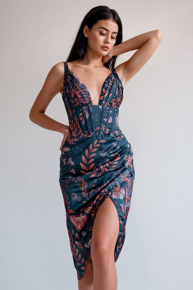 Halley Draped Midi Dress