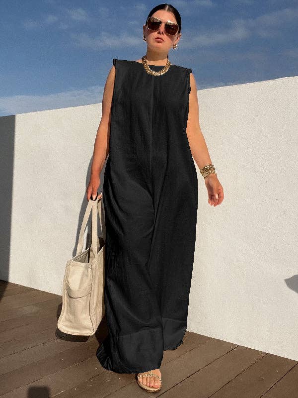 Sleeveless Wide Leg Jumpsuit