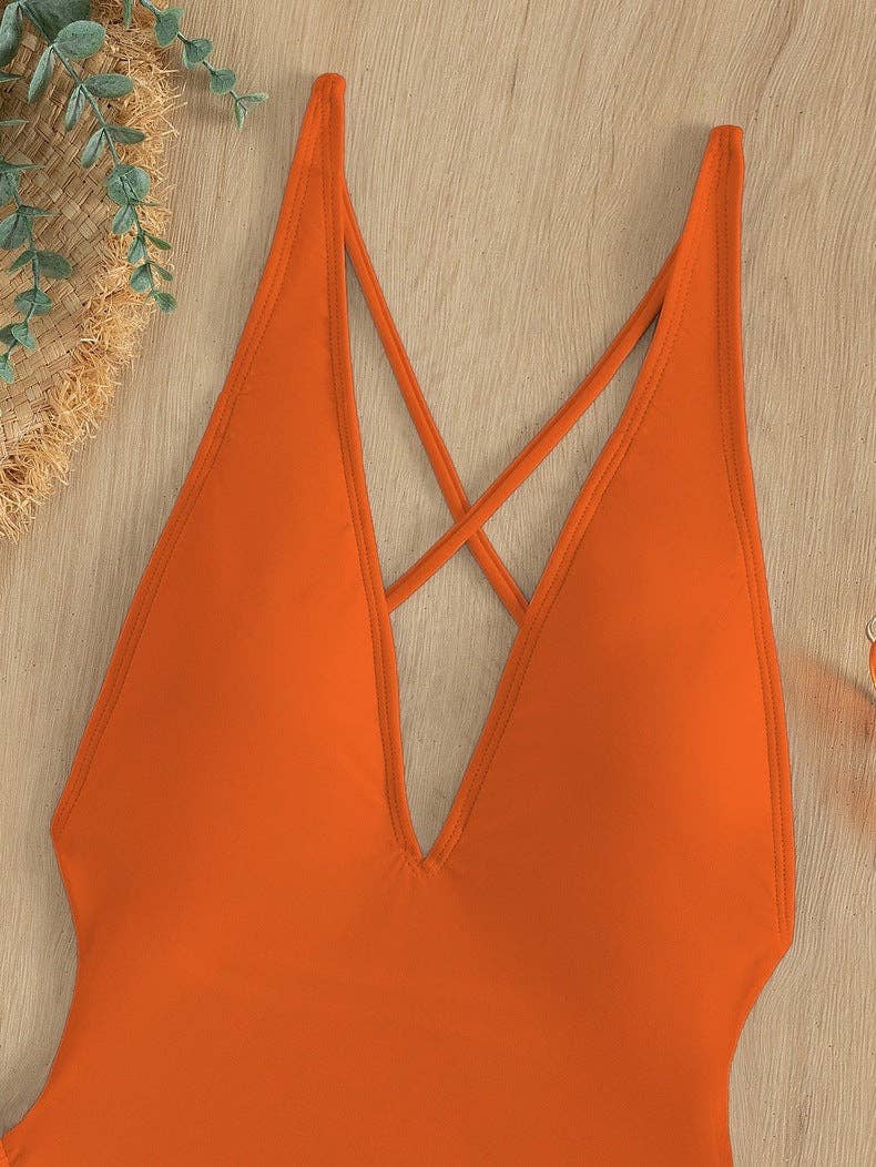 Halter Neck Bikini-Style One-Piece