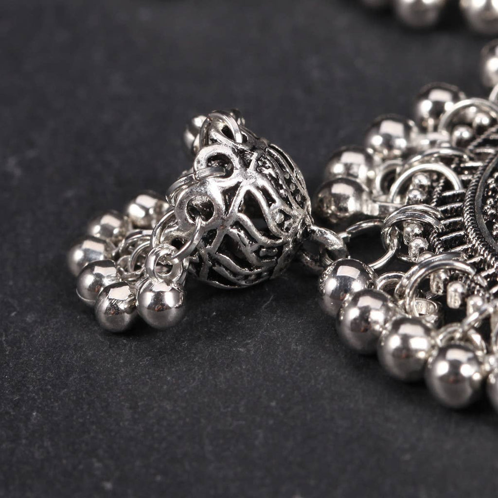 RETRO CRESCENT BELL EARRINGS