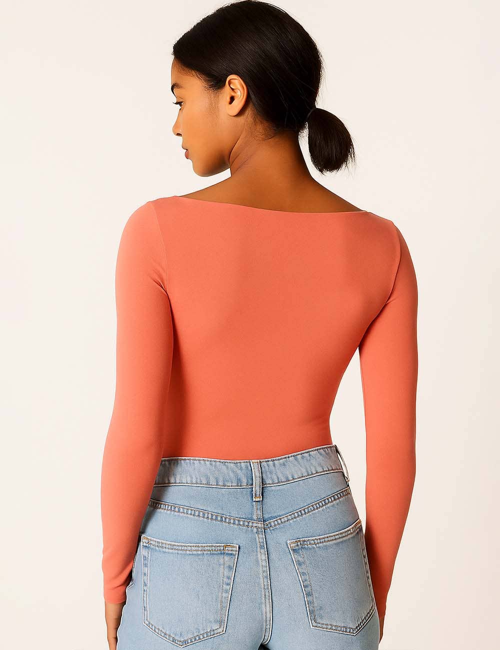 Square Neck Cropped Basic Tee