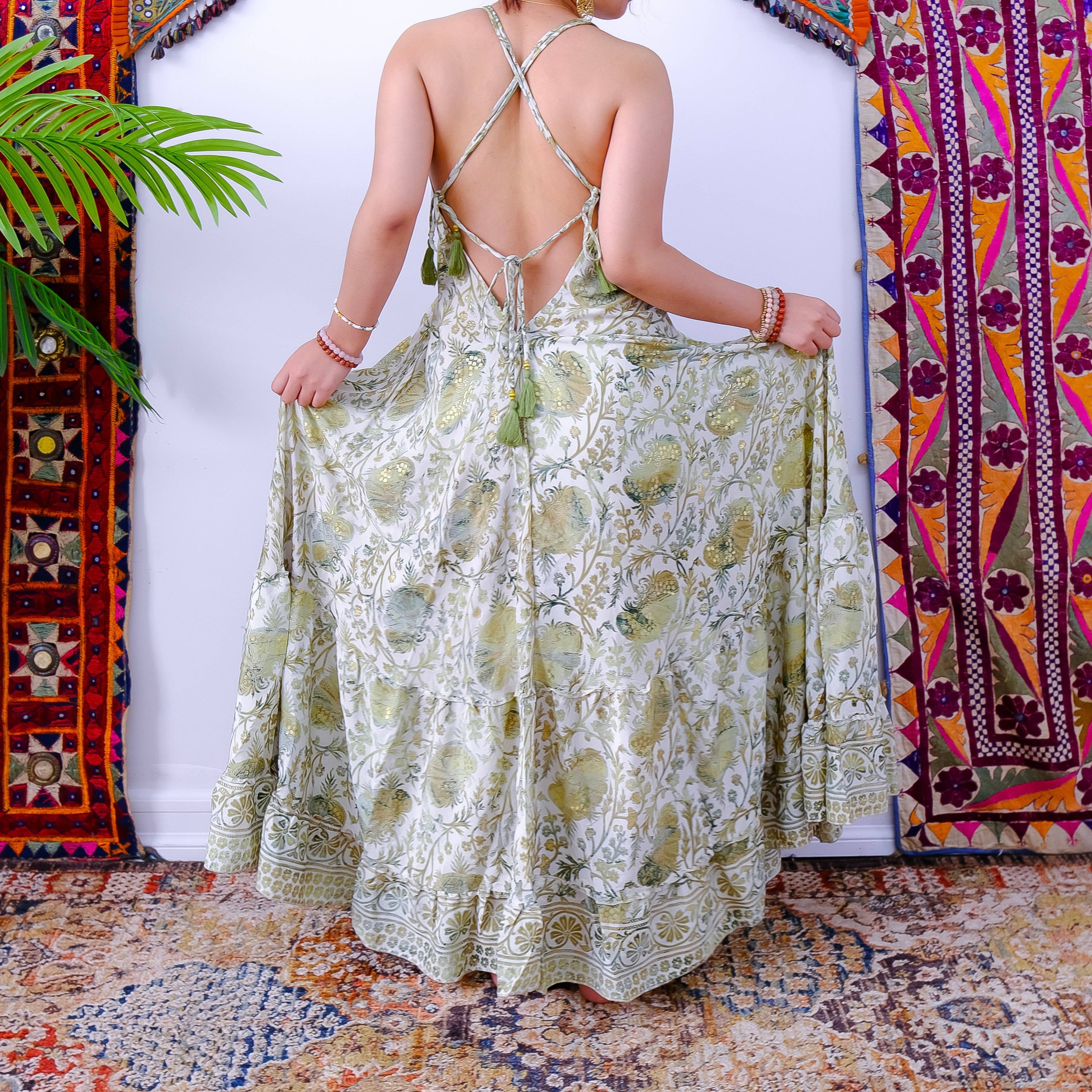 Bohemian Long Maxi Backless Dress