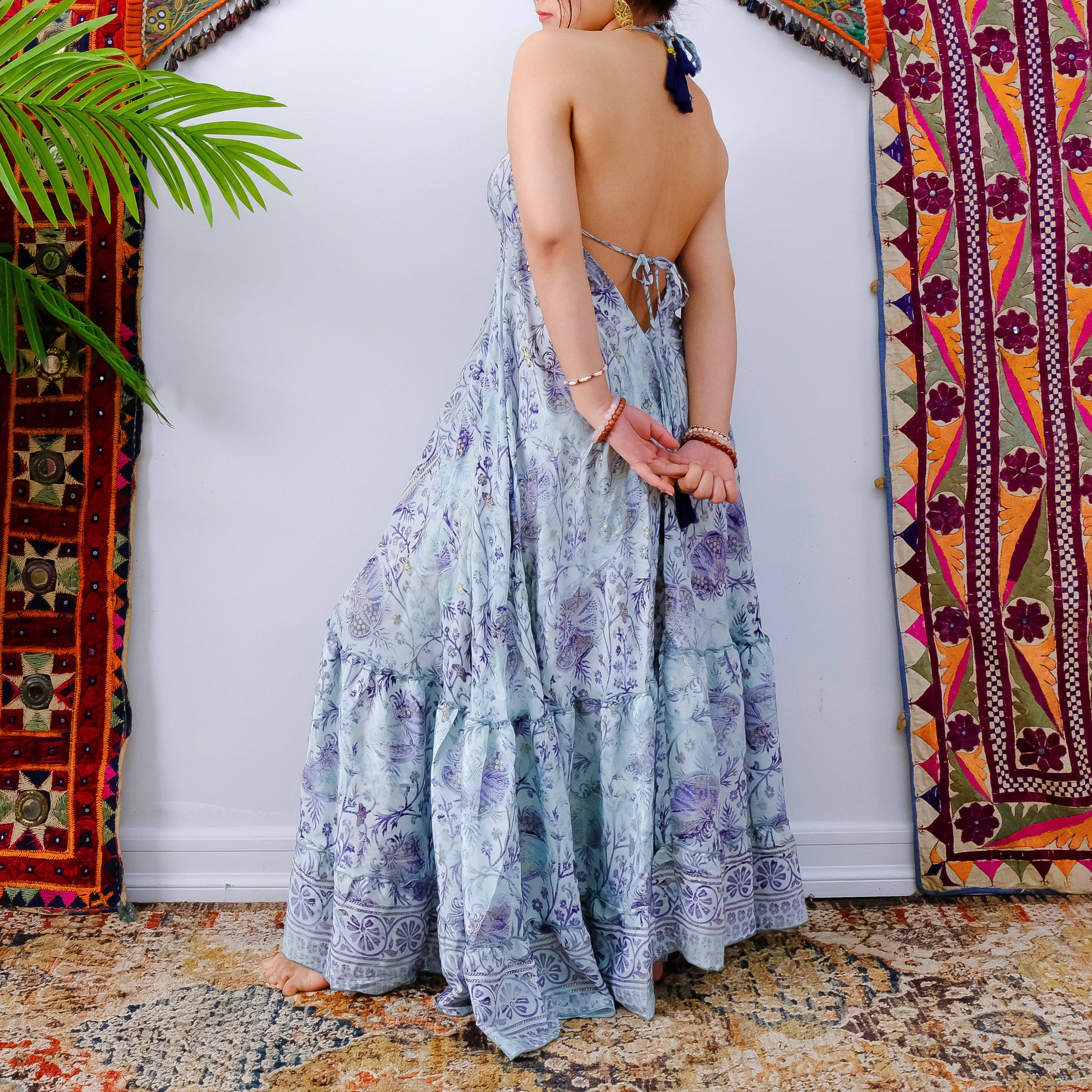Bohemian Long Maxi Backless Dress