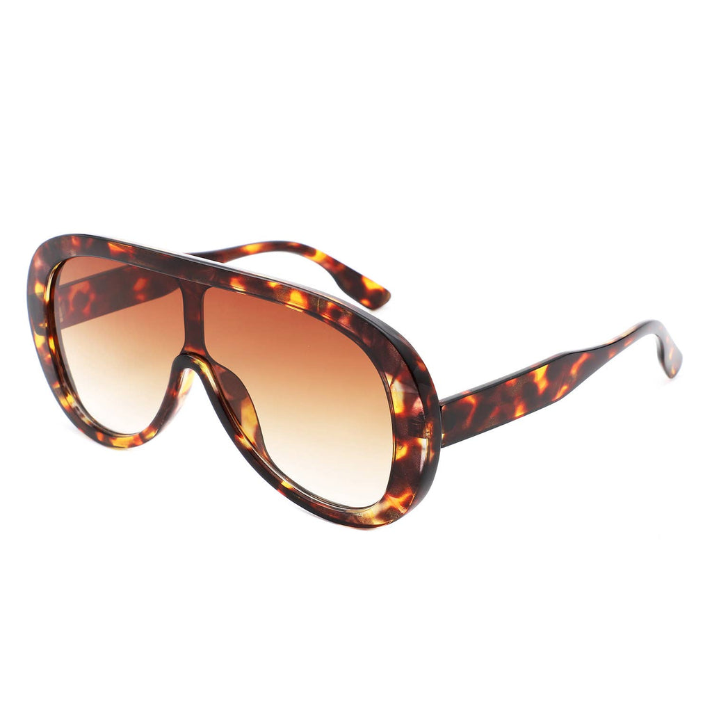 Oversized Bold Aviator Retro Round Sunglasses