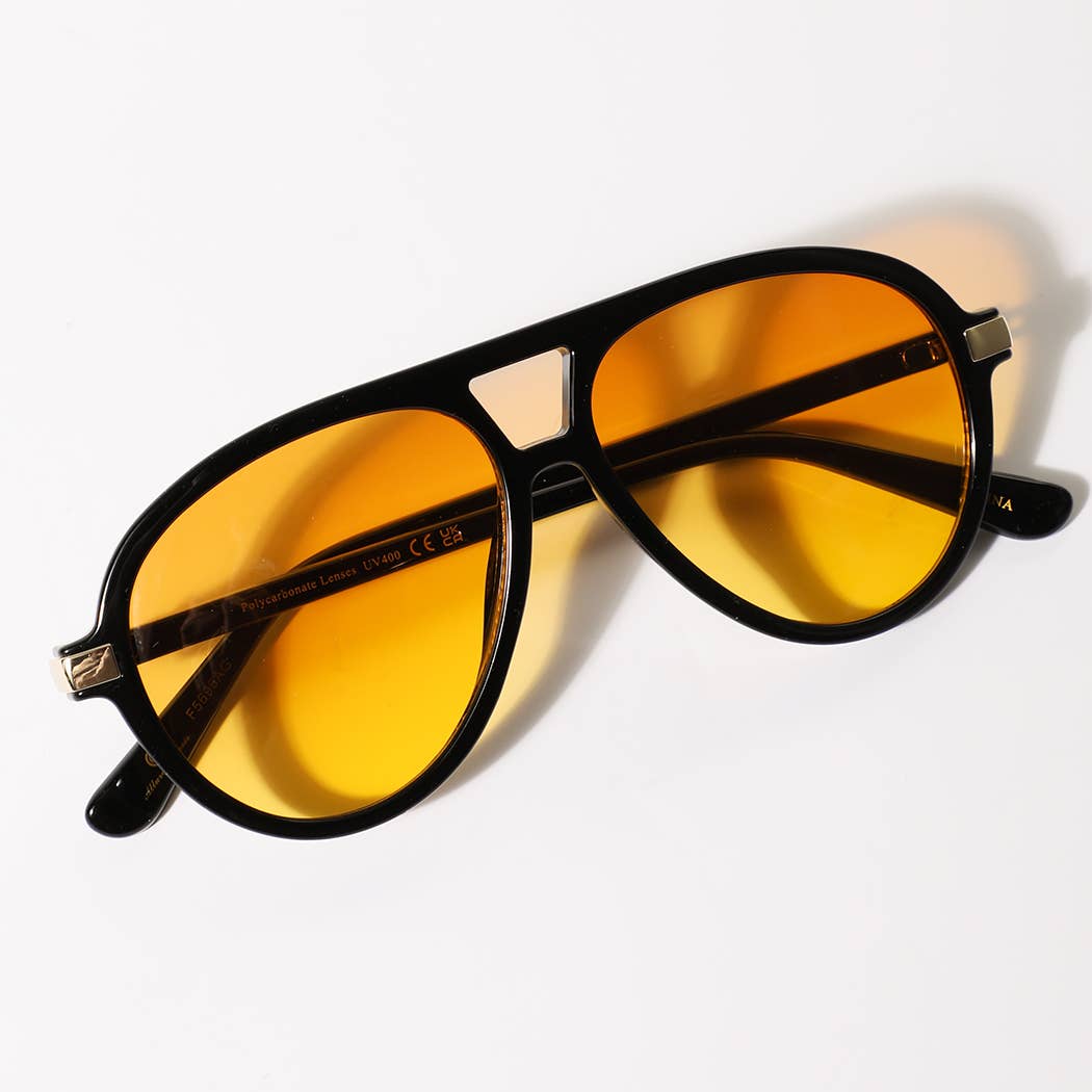 Retro Aviator Fashion Sunglasses Assorted Color Lens