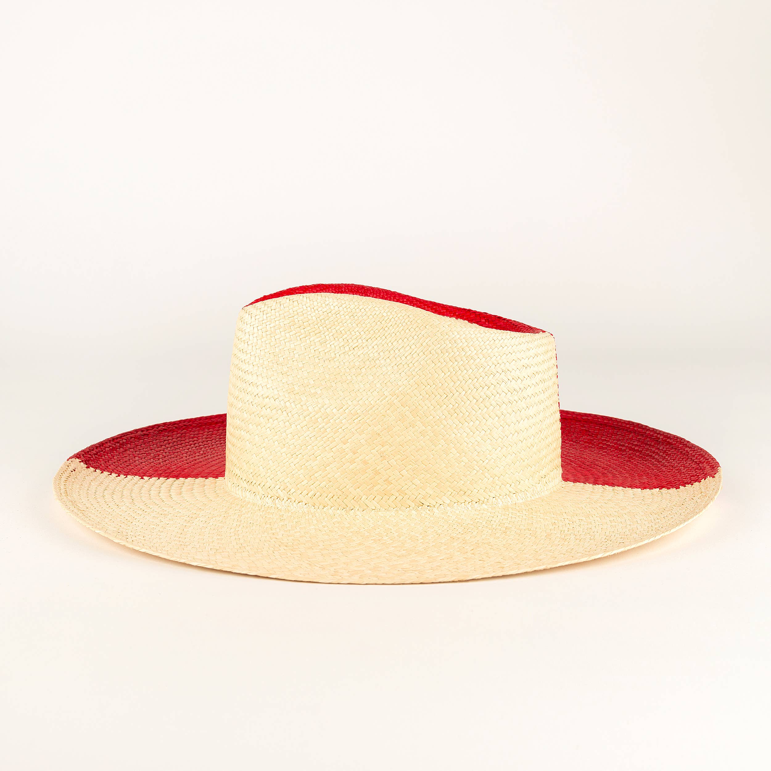Deluxe Two Tone Resort Style Panama Hat