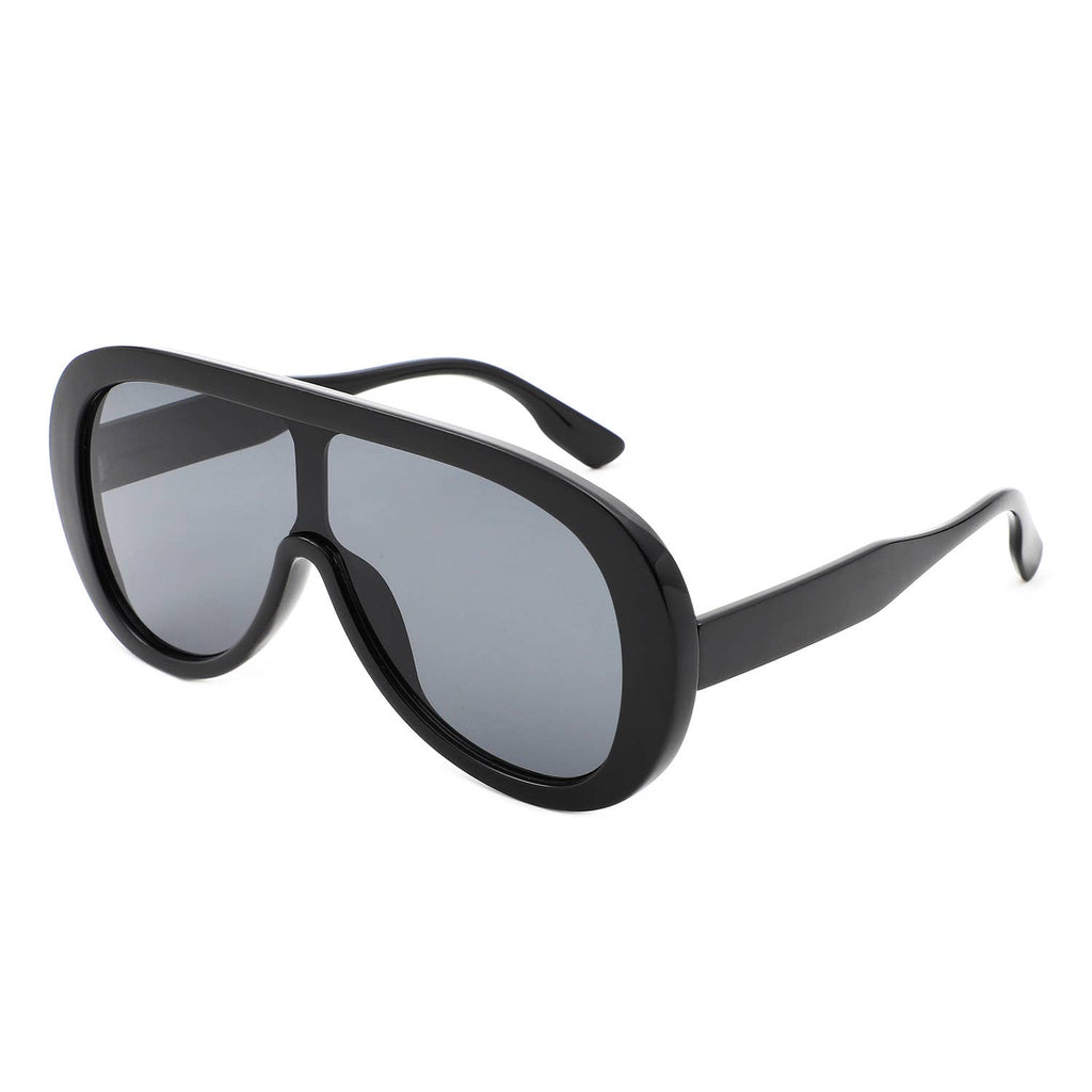 Oversized Bold Aviator Retro Round Sunglasses