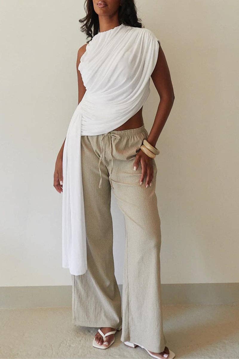 Draped Asymmetrical T-Shirt