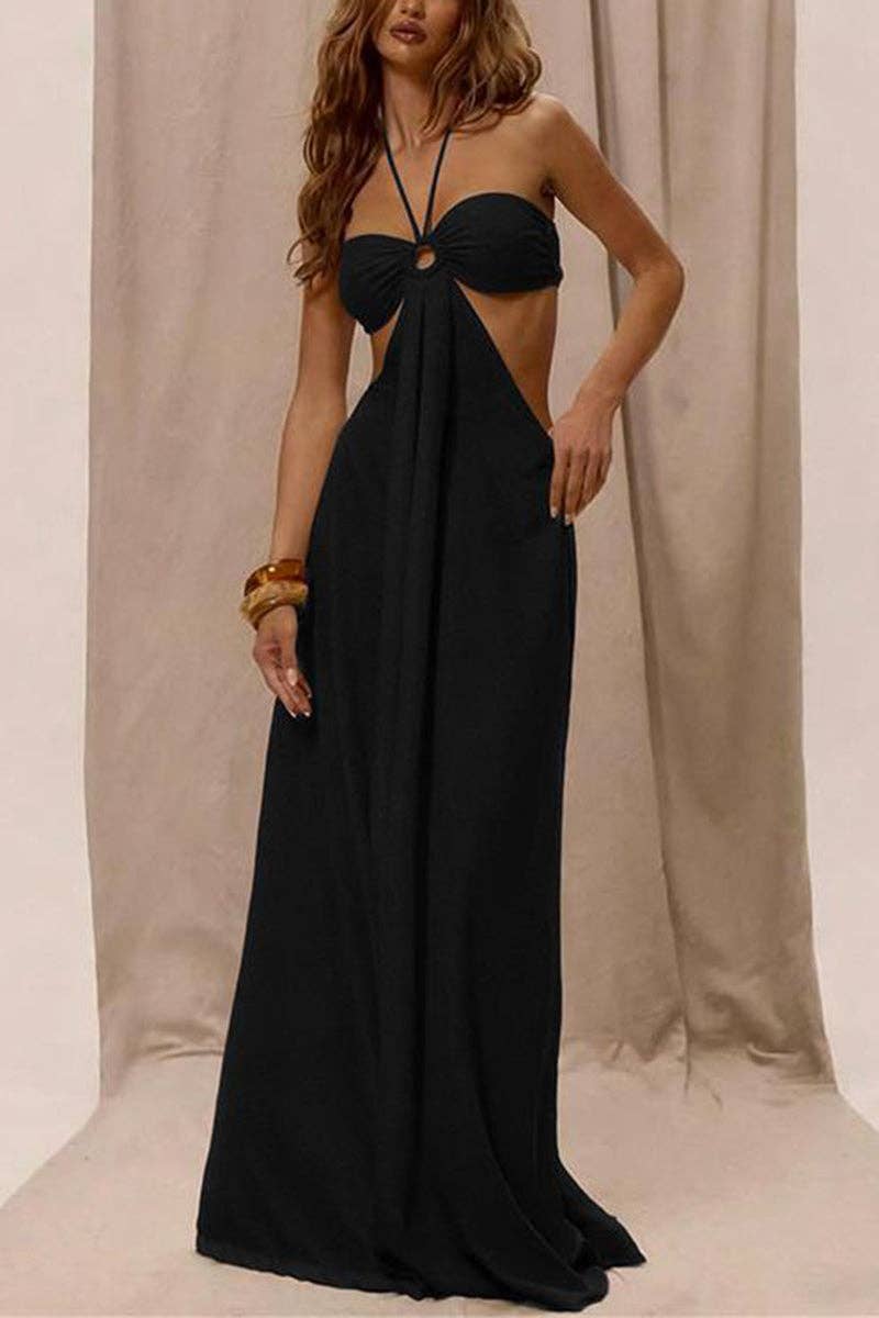 Halter Neck Wide-Leg Jumpsuit