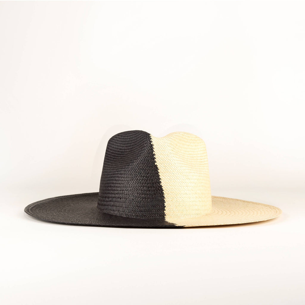 Deluxe Two Tone Resort Style Panama Hat