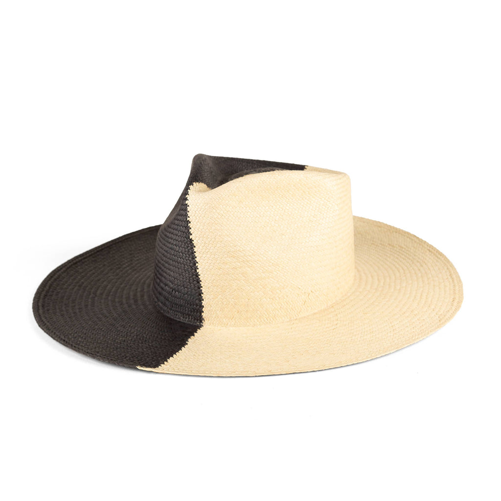 Deluxe Two Tone Resort Style Panama Hat