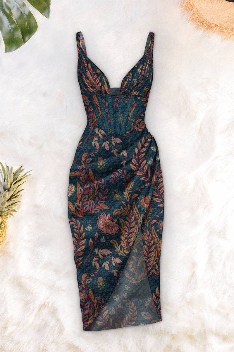 Halley Draped Midi Dress