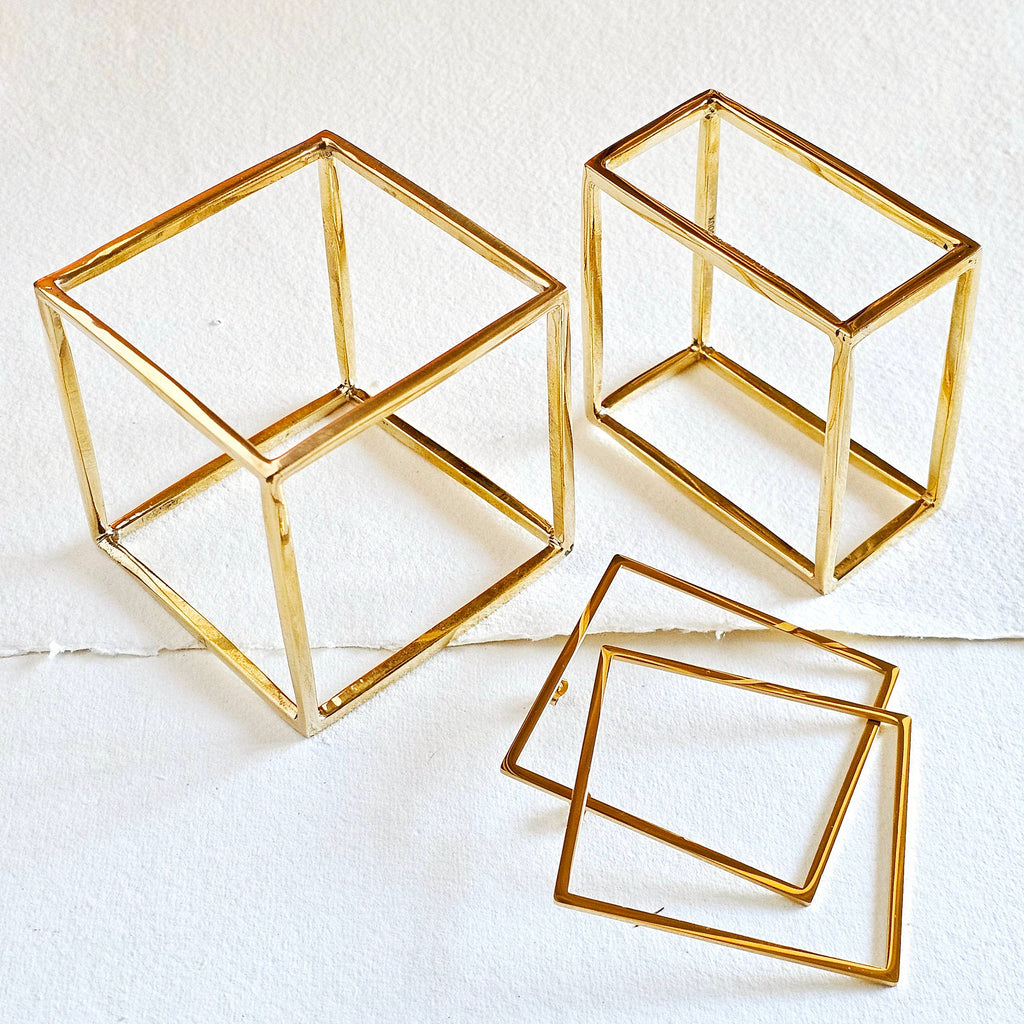 Gold Square Bangle Bracelet