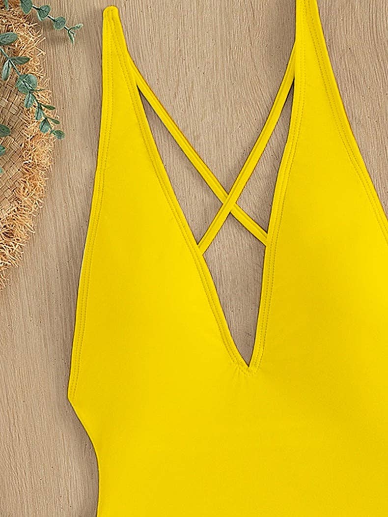 Halter Neck Bikini-Style One-Piece