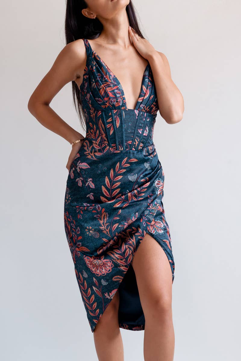 Halley Draped Midi Dress