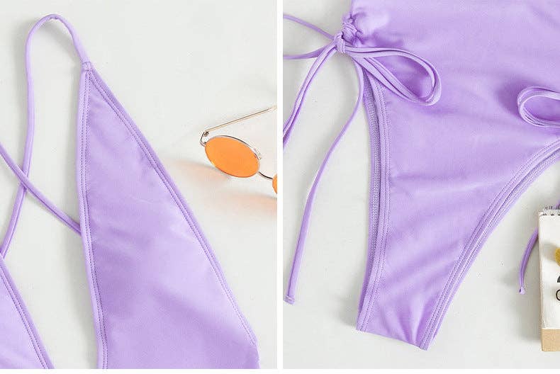 Halter Neck Bikini-Style One-Piece