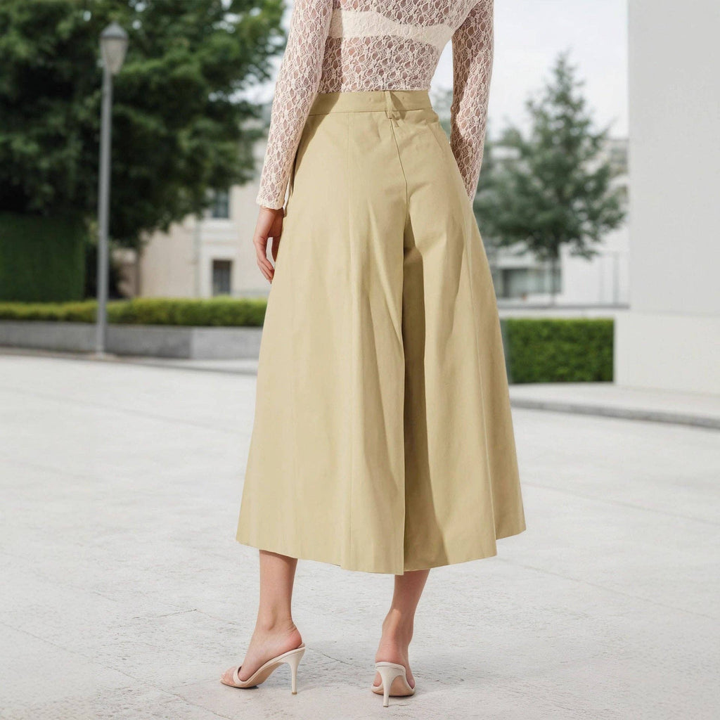 High Waist Wide Leg Culottes