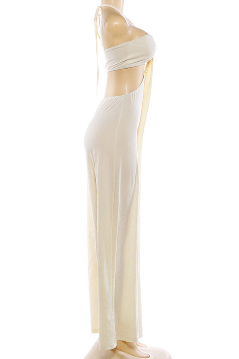 Halter Neck Wide-Leg Jumpsuit