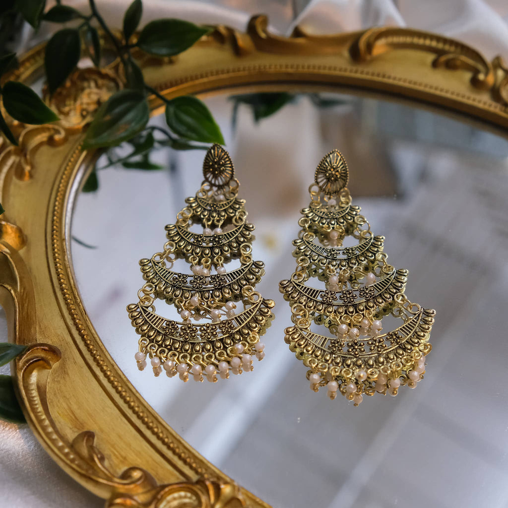 Bohemian Gold  Long Dangle Earring
