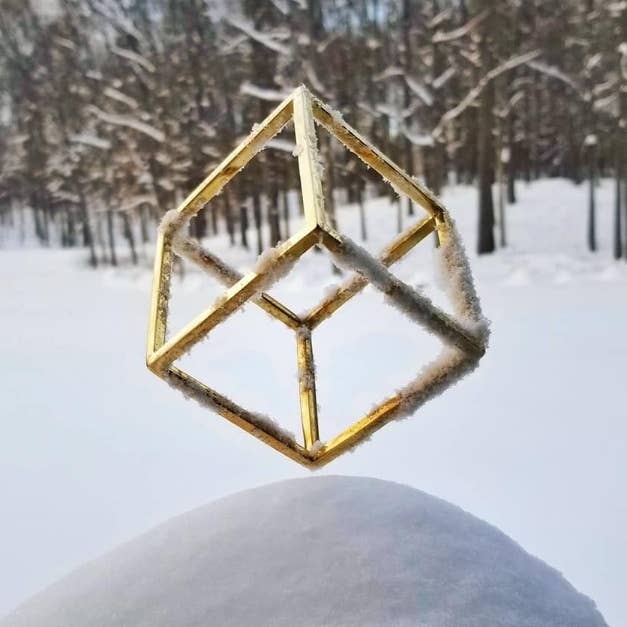 Gold Square Bangle Bracelet