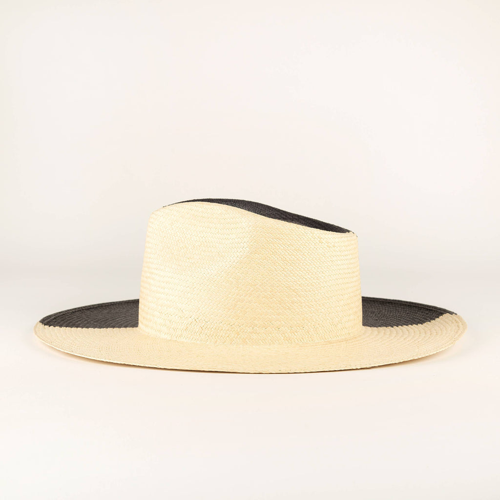 Deluxe Two Tone Resort Style Panama Hat