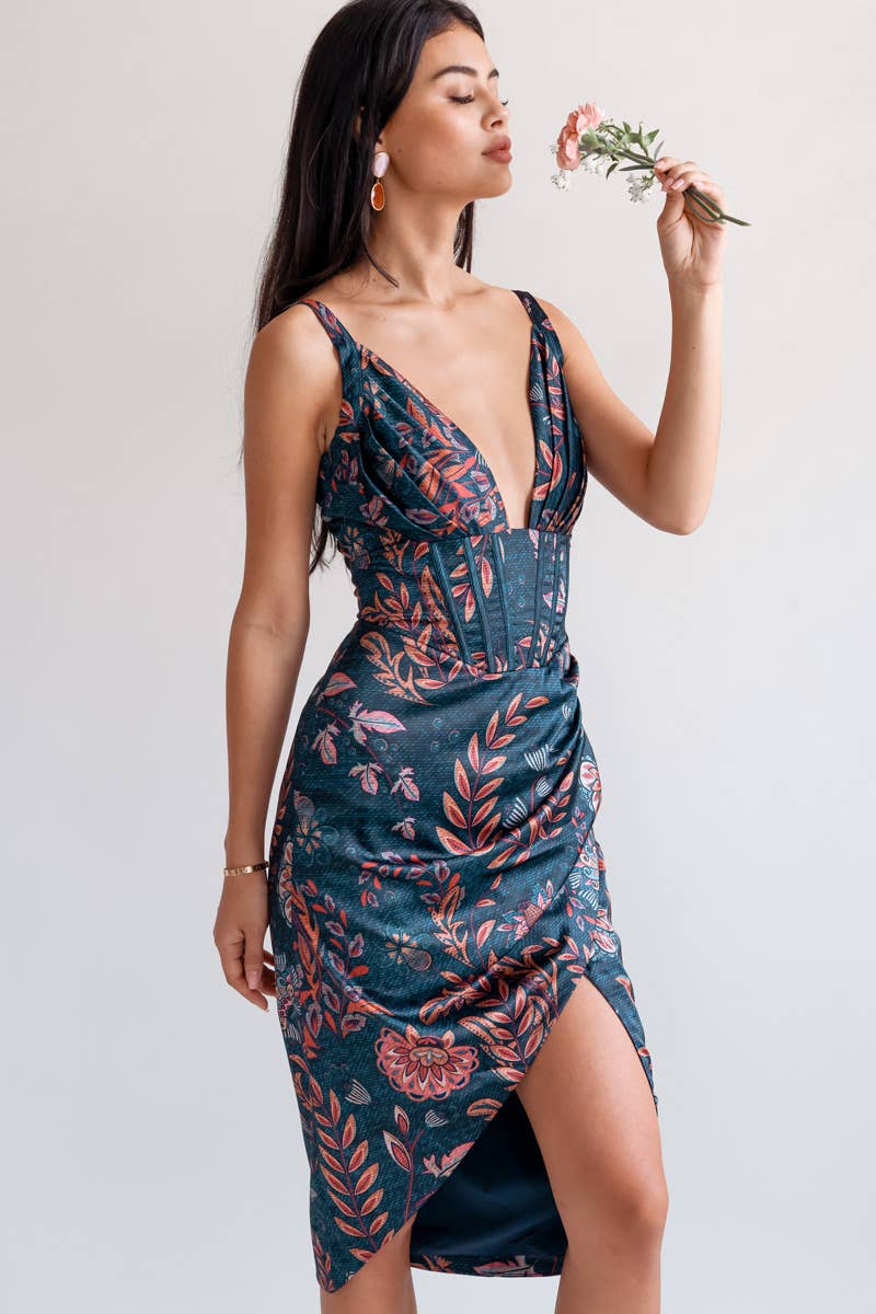 Halley Draped Midi Dress