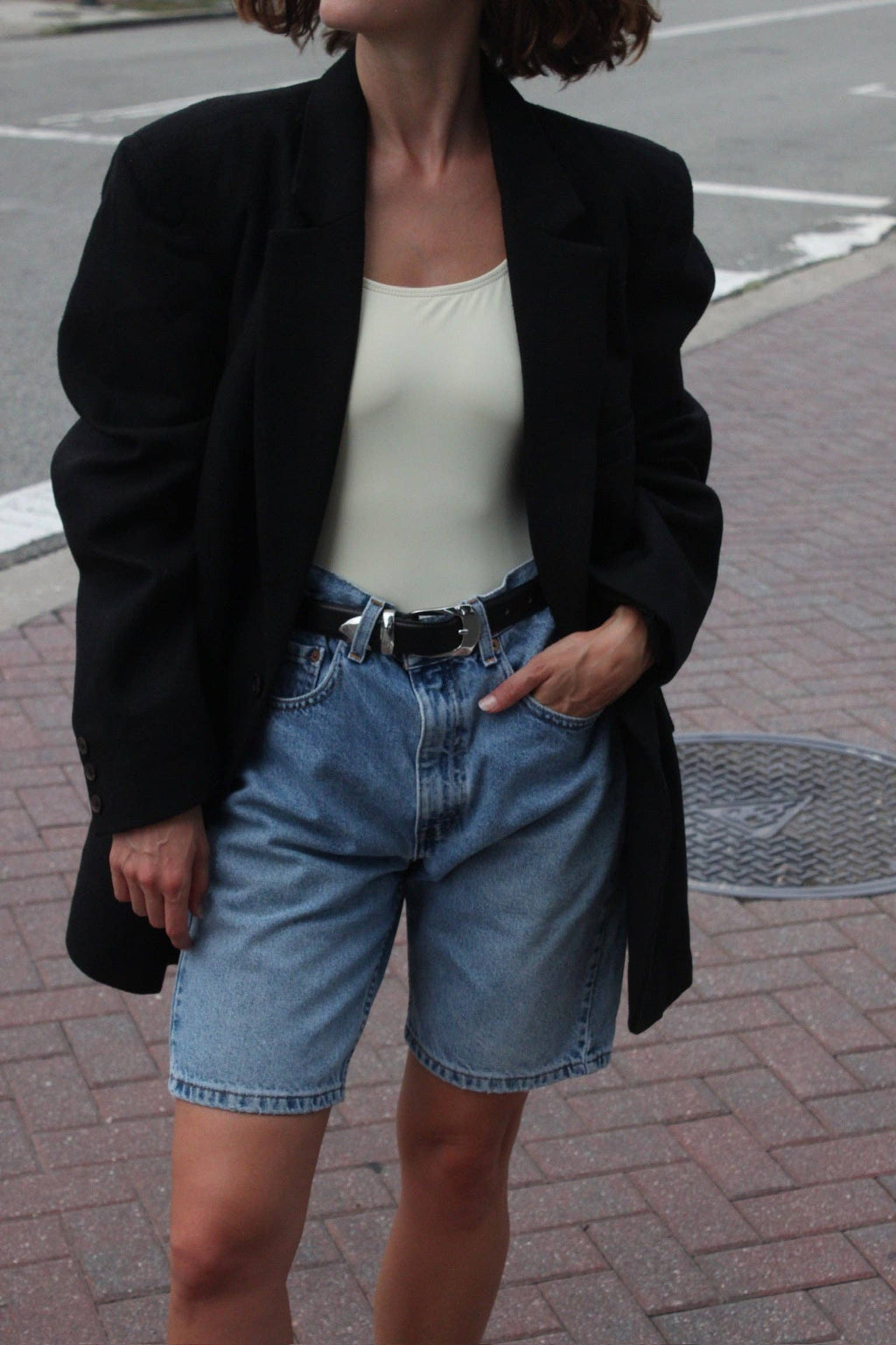 Skyler Woven Silk Blazer