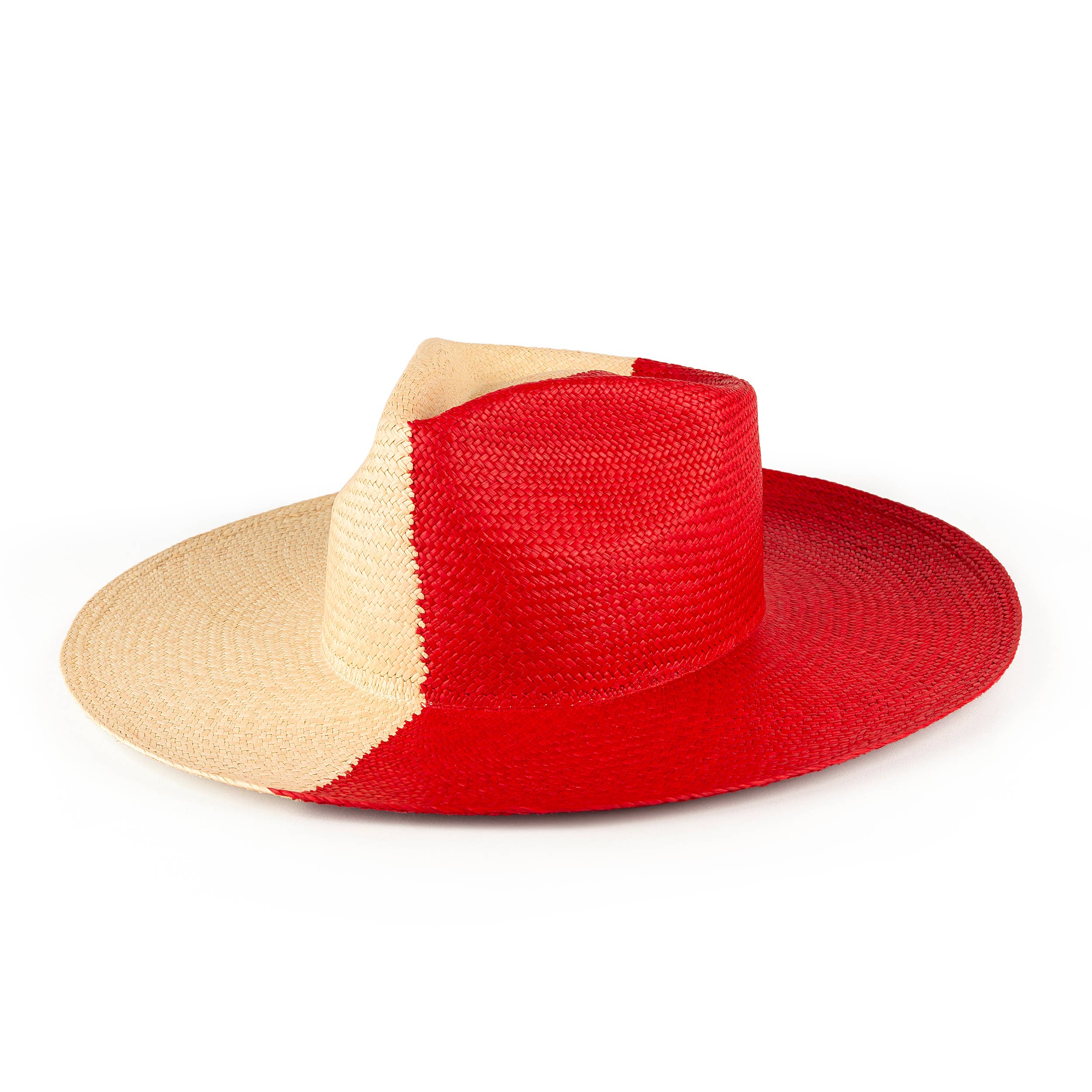Deluxe Two Tone Resort Style Panama Hat