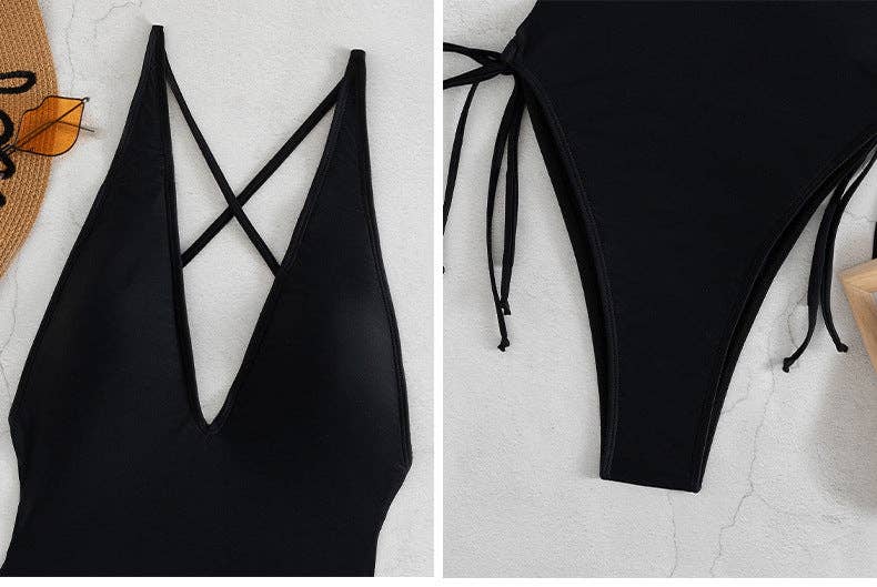 Halter Neck Bikini-Style One-Piece