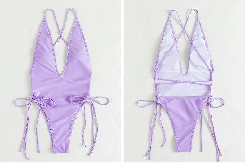 Halter Neck Bikini-Style One-Piece