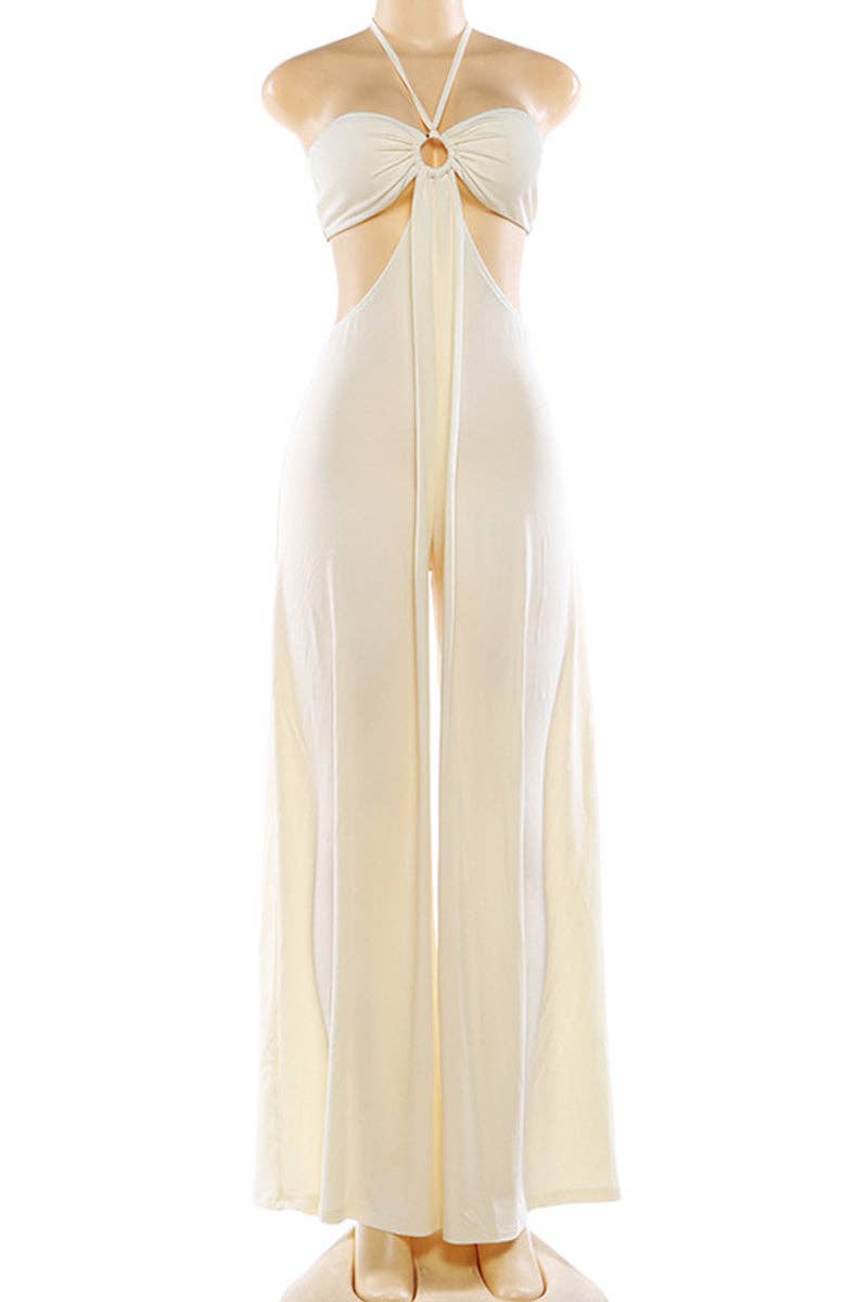 Halter Neck Wide-Leg Jumpsuit