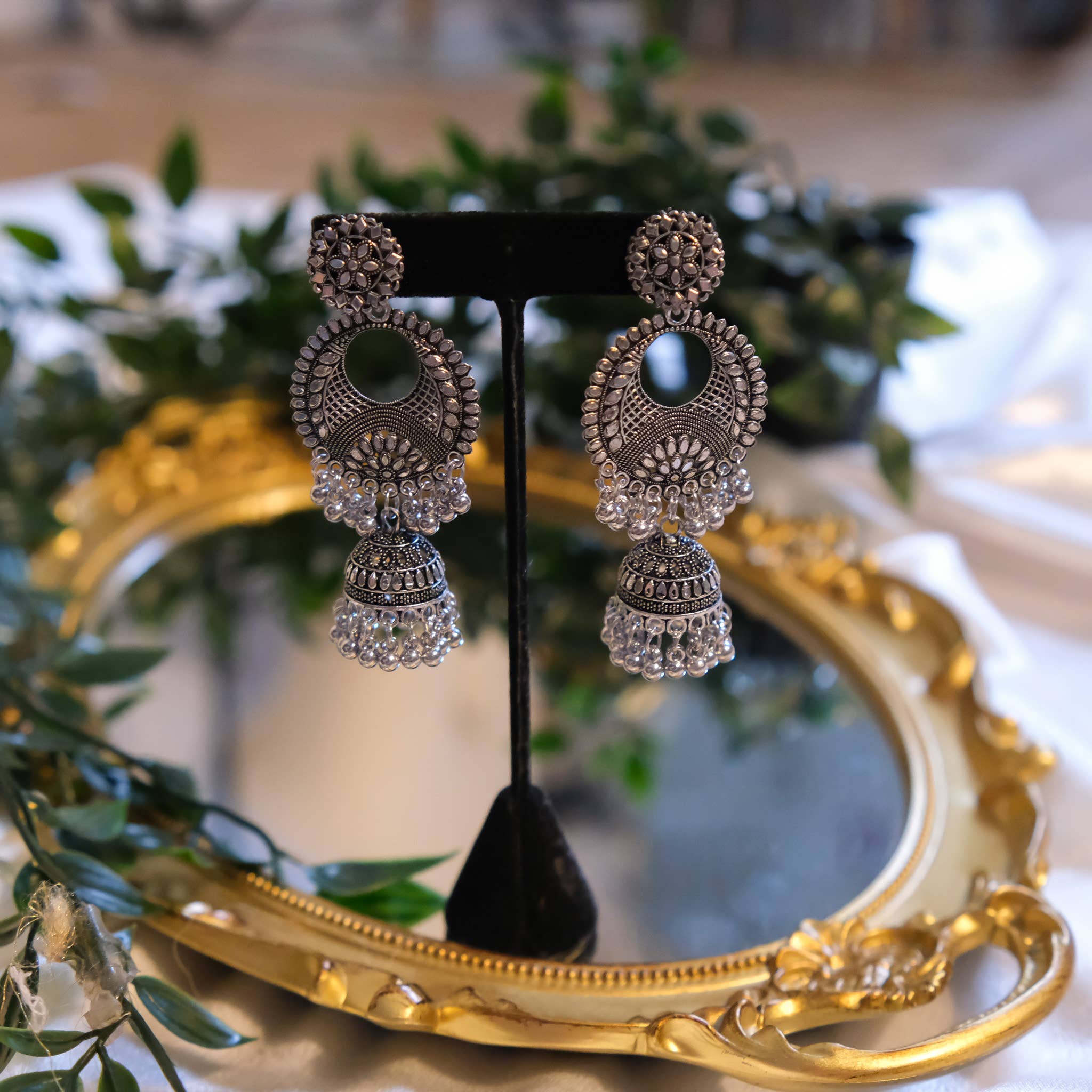 Bohemian Silver Long Dangle Earring