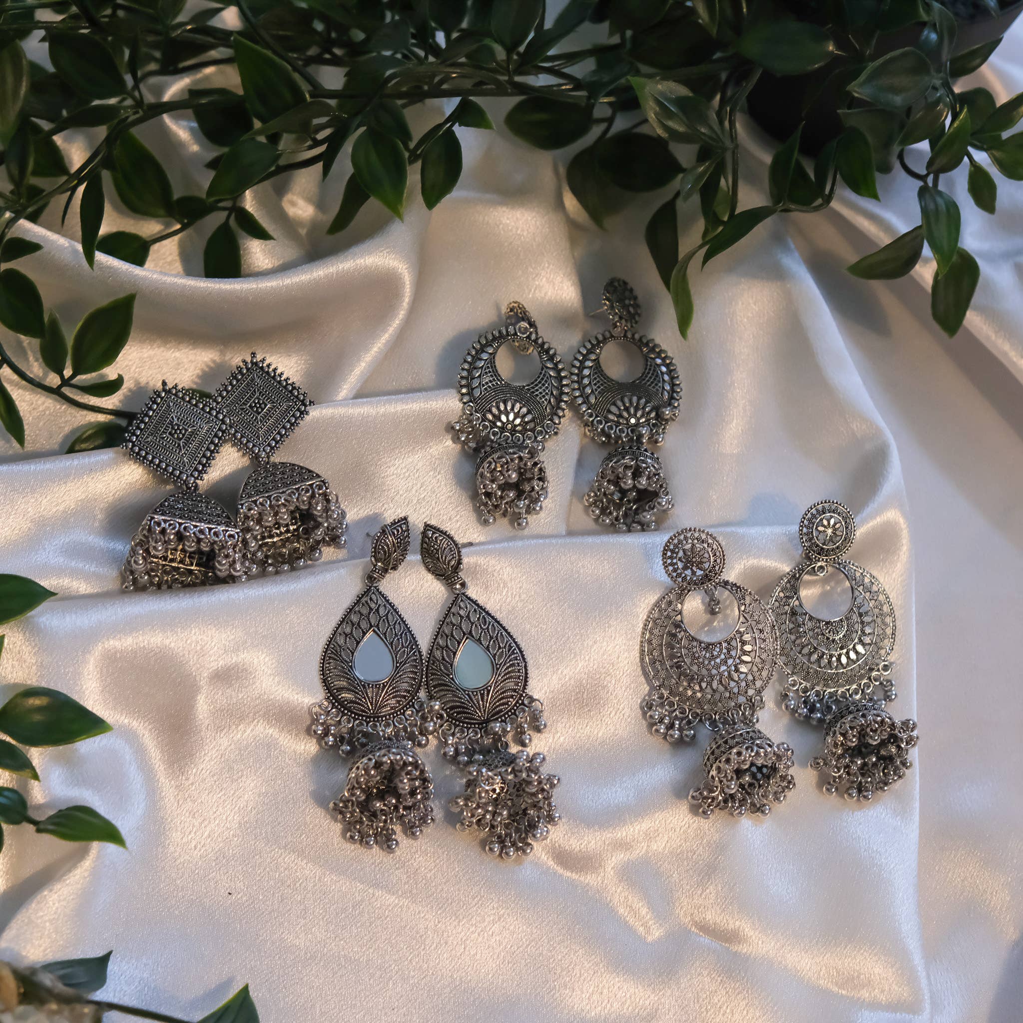 Bohemian Silver Long Dangle Earring
