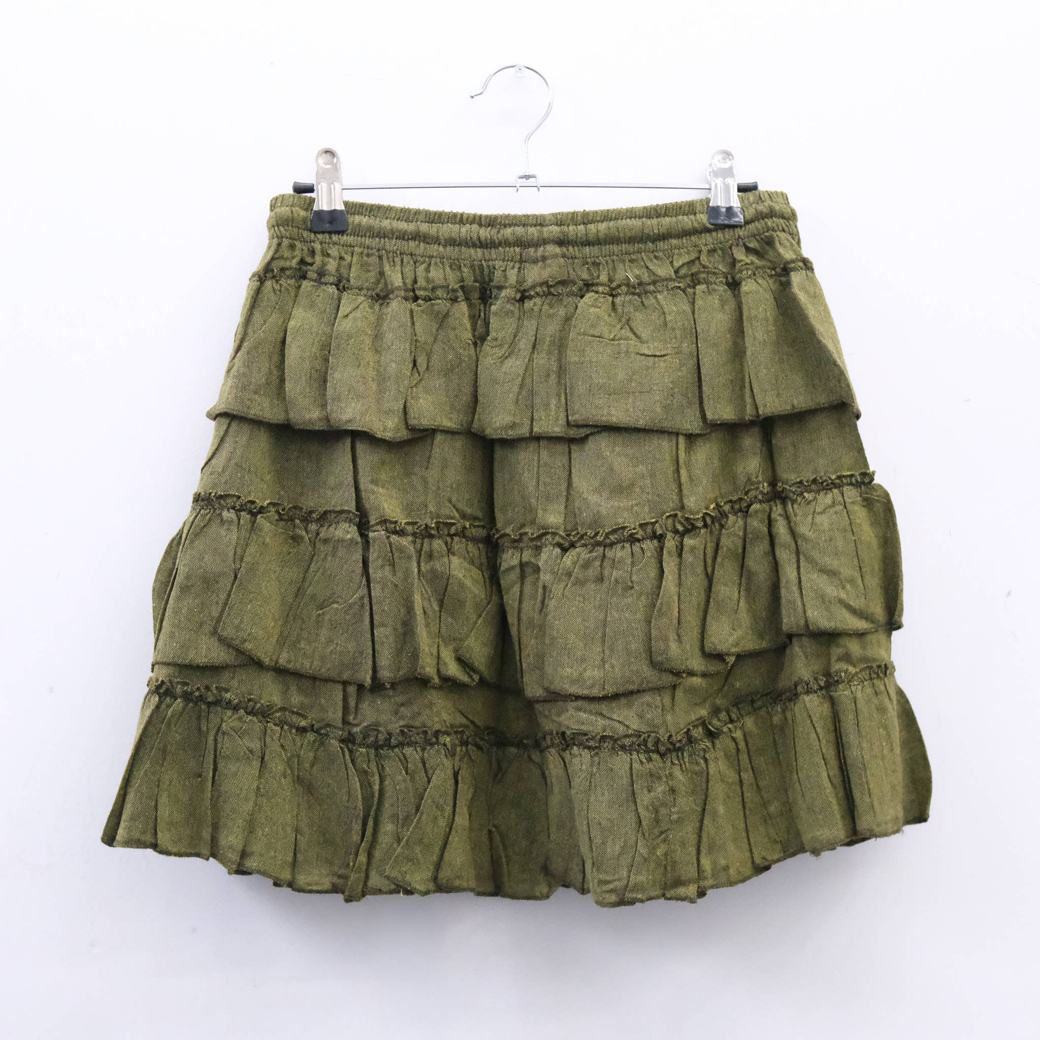 Boho Layered Ruffle Mini Skirt