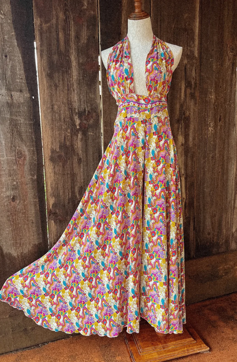 Wide Leg Silk Jumpsuit