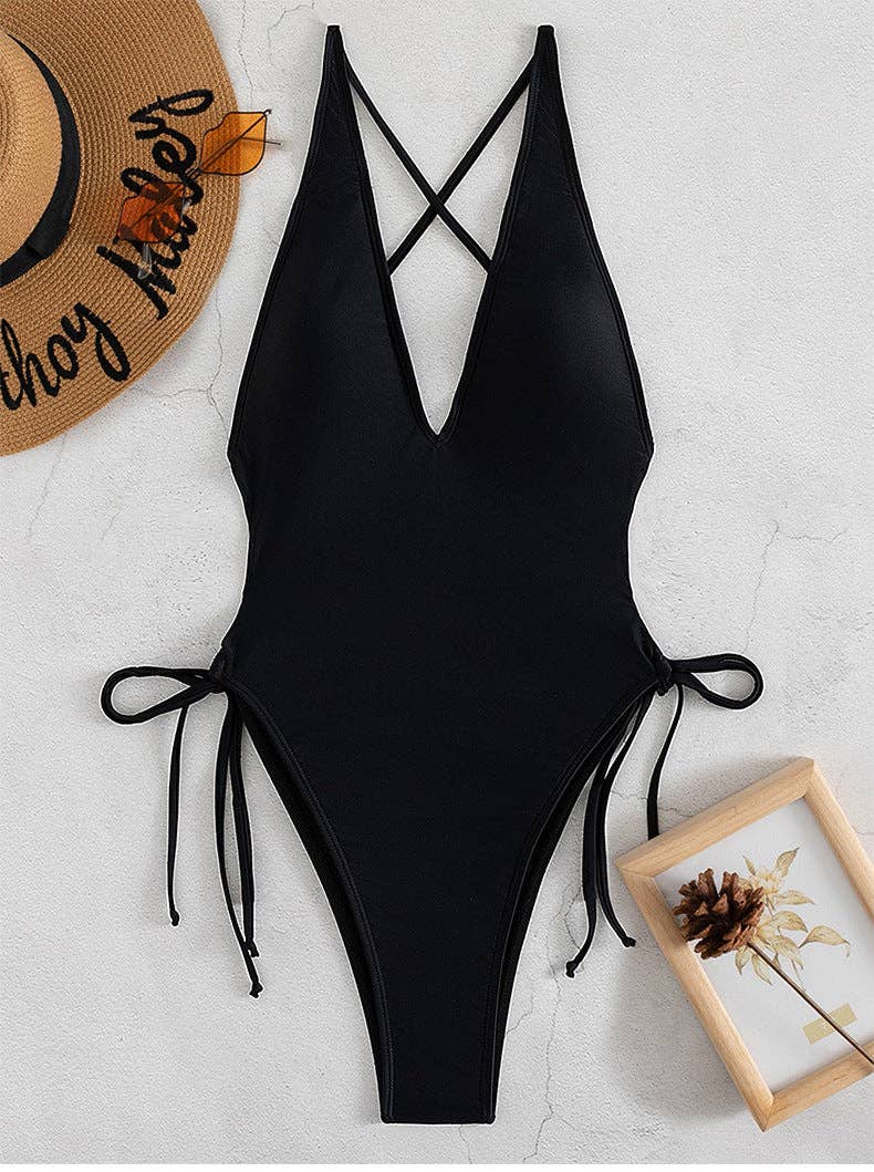 Halter Neck Bikini-Style One-Piece
