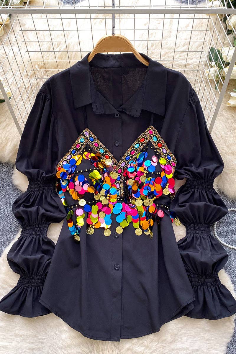 Sequin Embellished Blouse