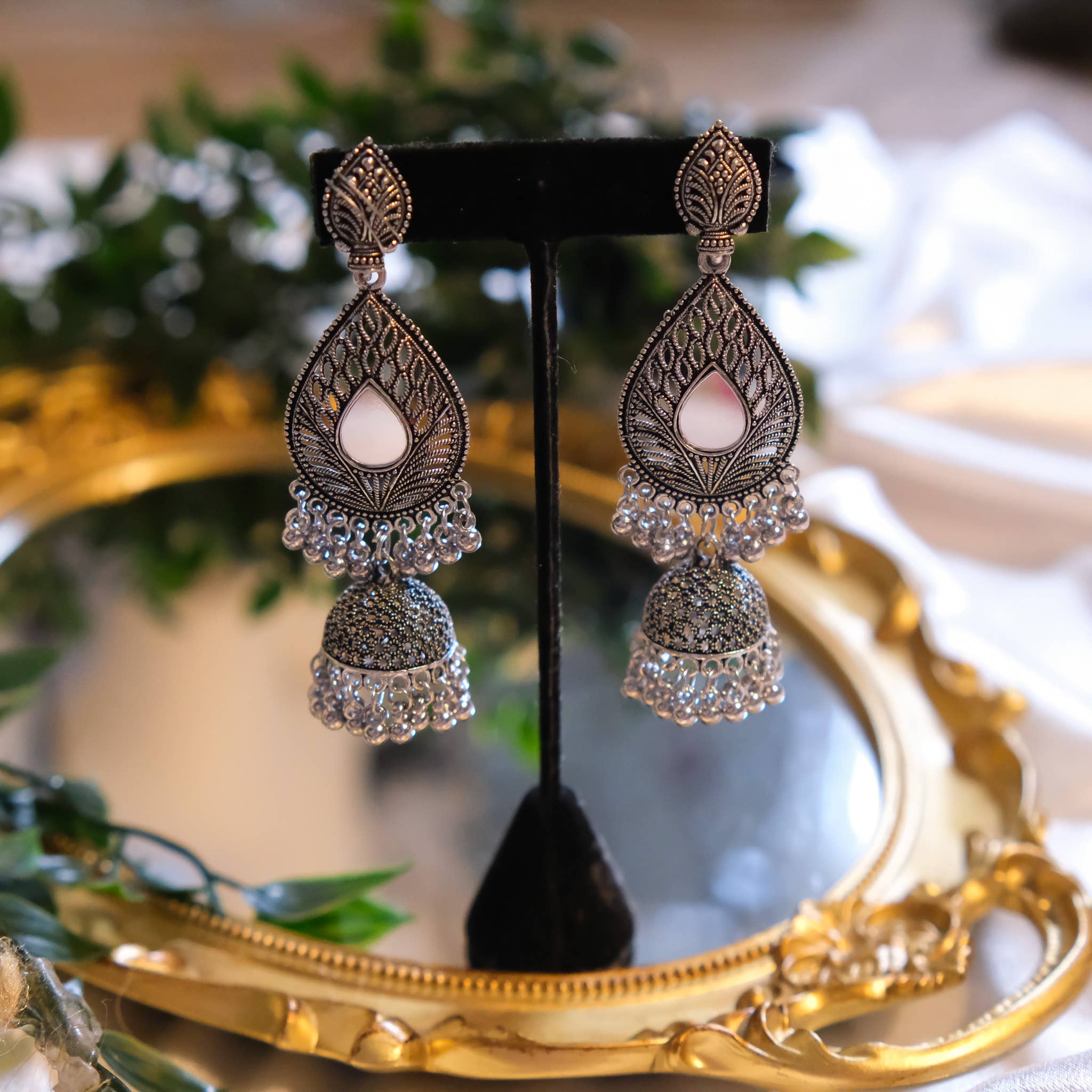 Bohemian Silver Long Dangle Earring
