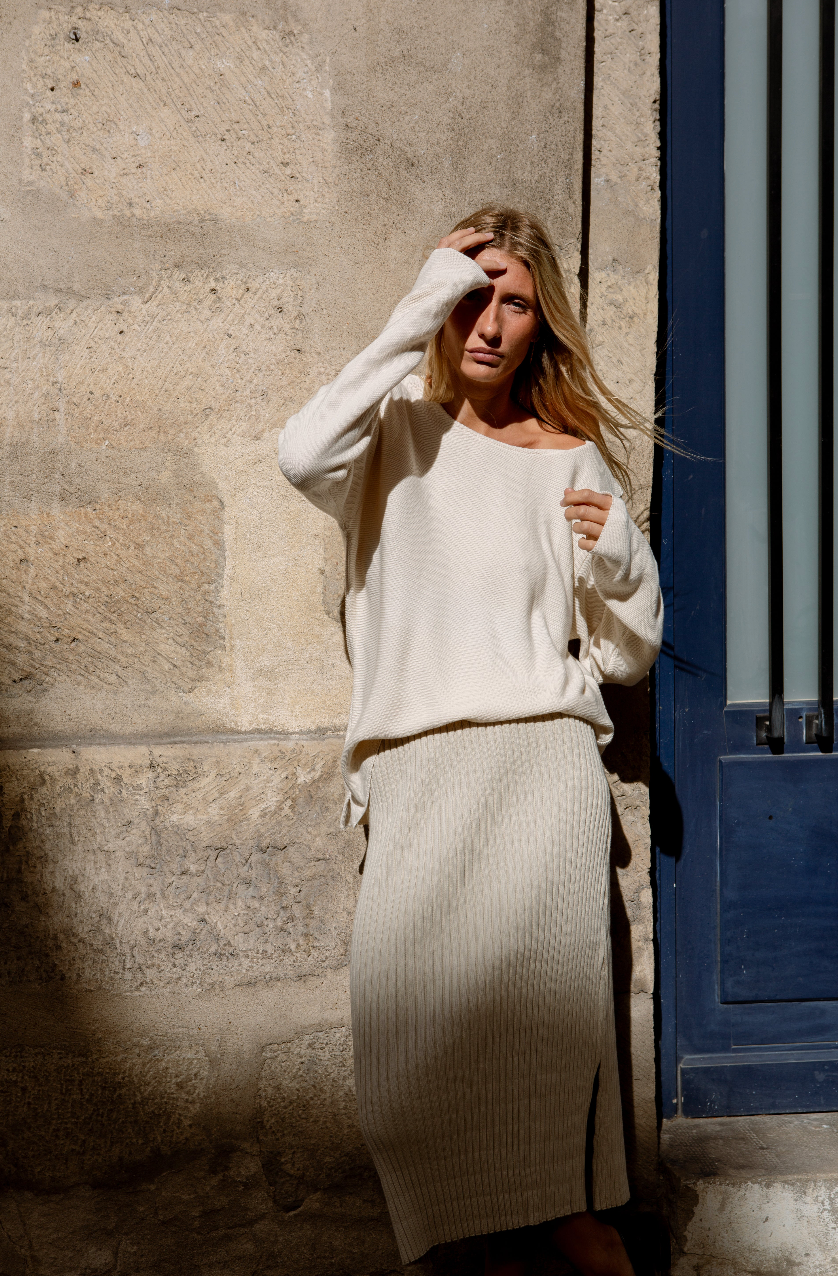 Chris Cotton Seed Stitch Top