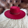 Structured Boater Wide Brim Hat