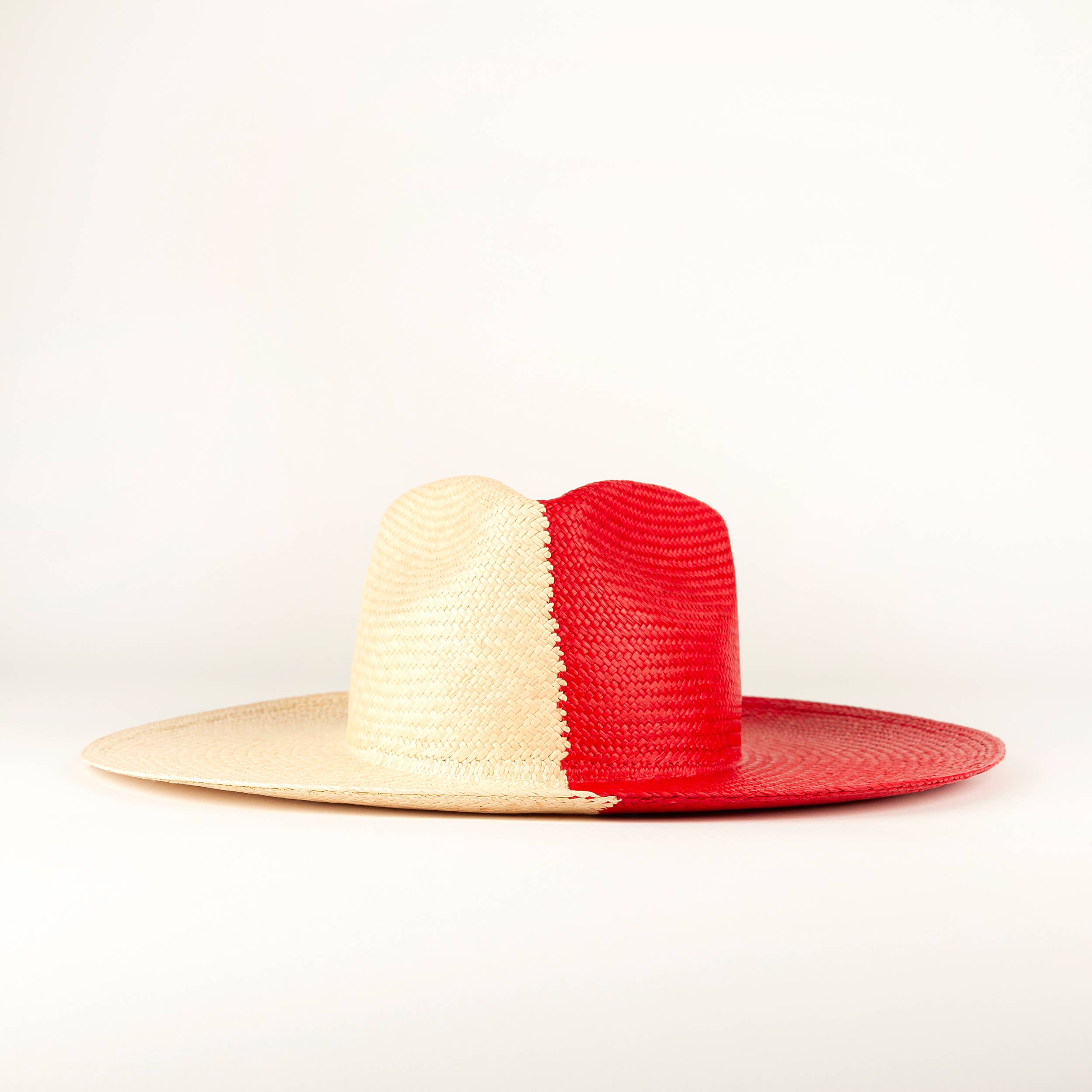 Deluxe Two Tone Resort Style Panama Hat