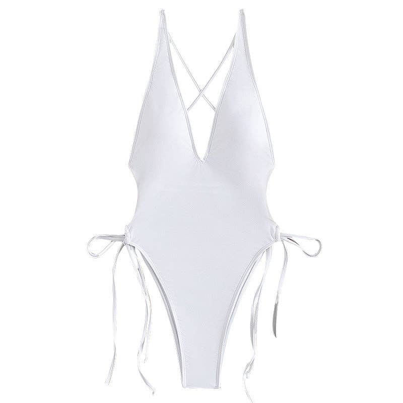 Halter Neck Bikini-Style One-Piece
