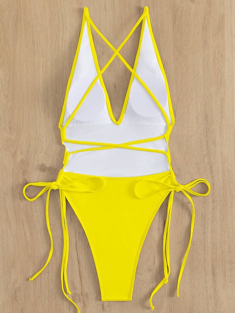 Halter Neck Bikini-Style One-Piece