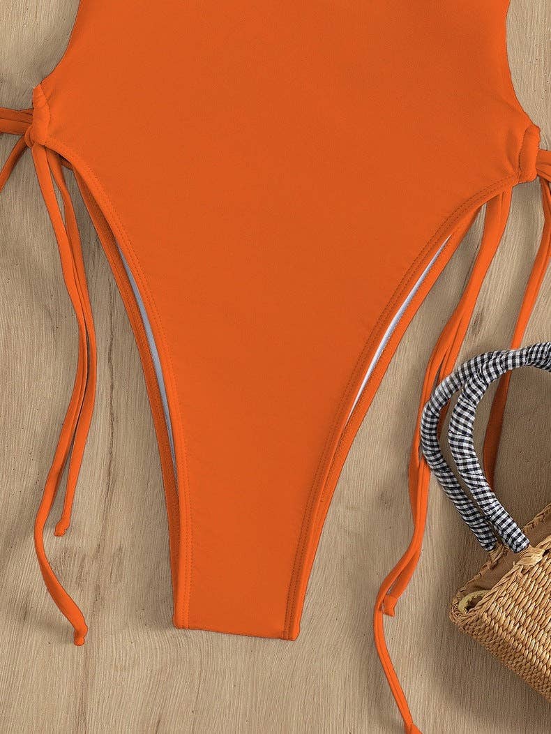 Halter Neck Bikini-Style One-Piece