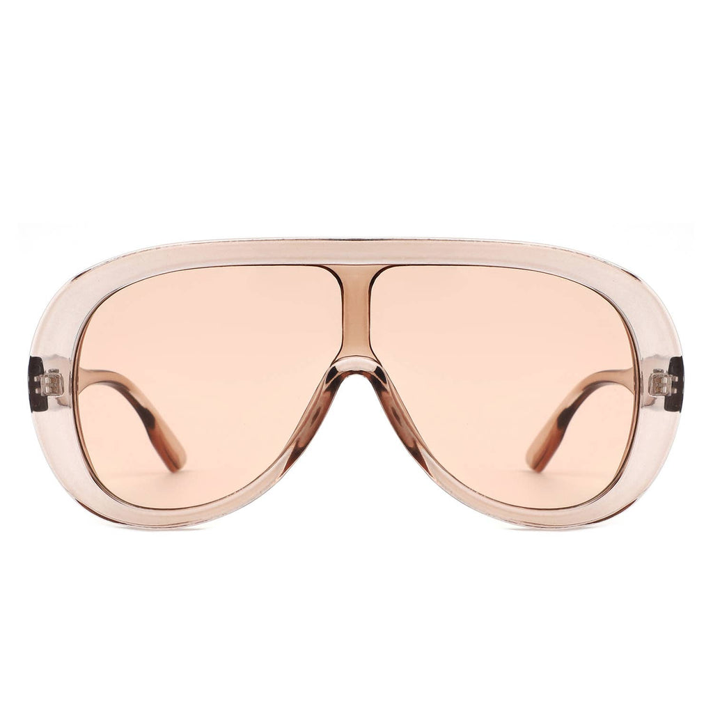 Oversized Bold Aviator Retro Round Sunglasses