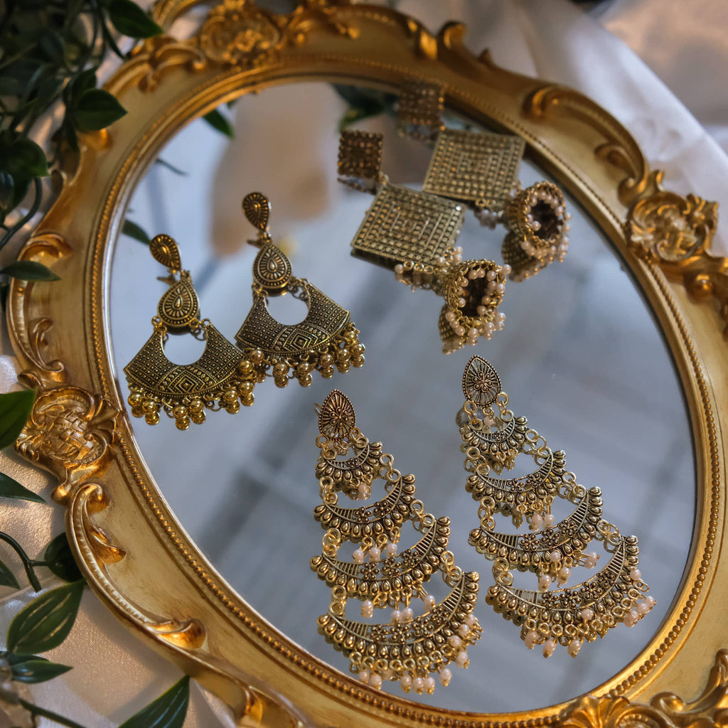 Bohemian Gold  Long Dangle Earring